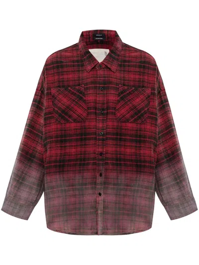 R13 PLAID-PATTERN SHIRT