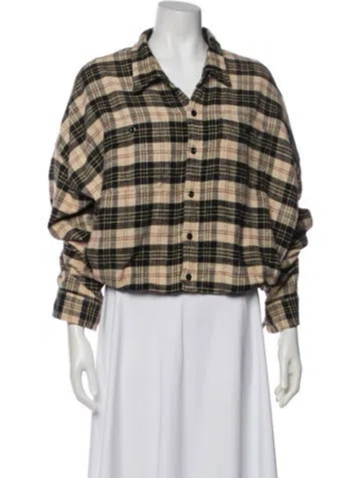 Pre-owned R13 Plaid Print Blazer W/ Tags In Neutral