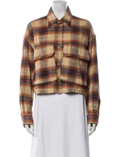 Pre-owned R13 Plaid Print Evening Jacket In Neutral