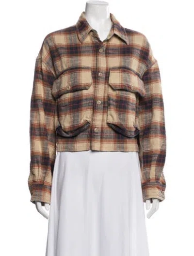 Pre-owned R13 Plaid Print Jacket In Brown/neutrals