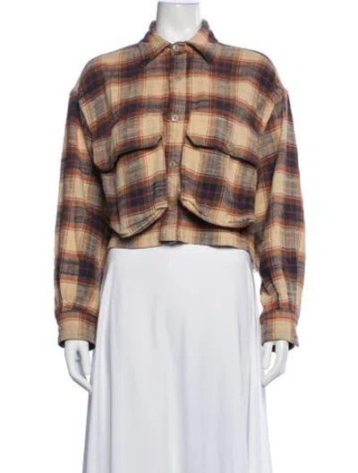 Pre-owned R13 Plaid Print Jacket In Brown/neutrals