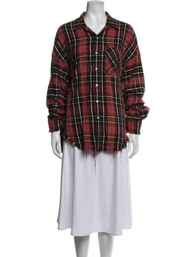 Pre-owned R13 Plaid Print Jacket In Red