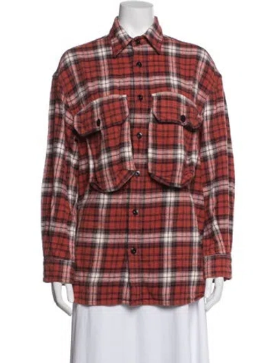 Pre-owned R13 Plaid Print Jacket In Red