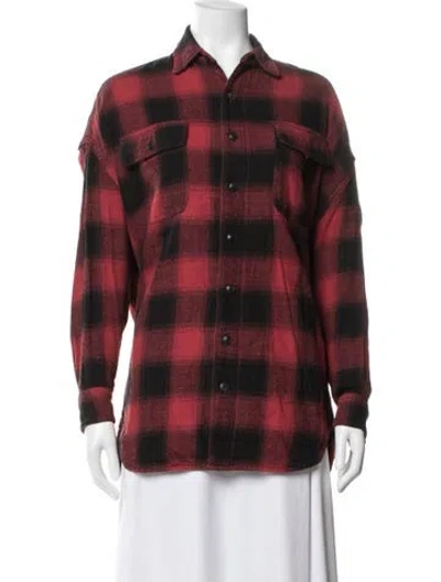 Pre-owned R13 Plaid Print Jacket In Red