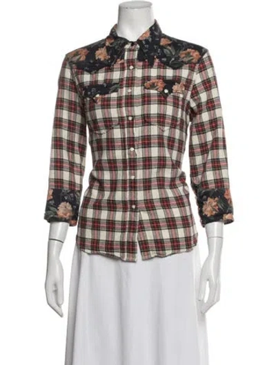 Pre-owned R13 Plaid Print Jacket In Red/white