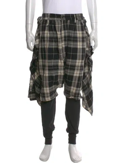 Pre-owned R13 Plaid Print Joggers In Black