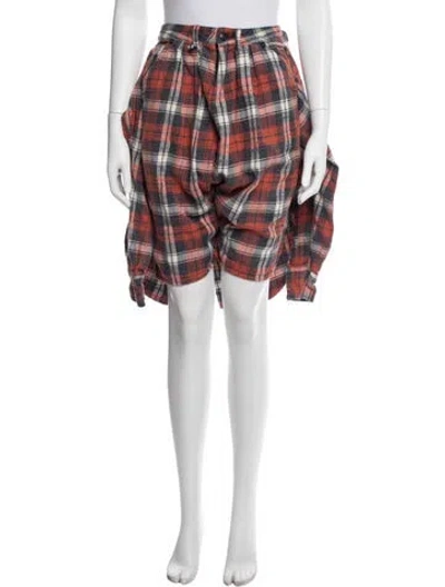 Pre-owned R13 Plaid Print Knee-length Shorts In Multi