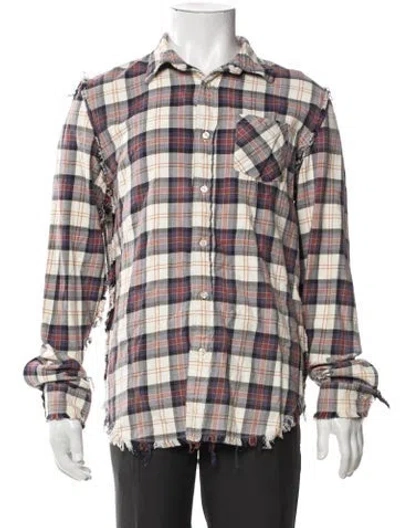 Pre-owned R13 Plaid Print Long Sleeve Shirt In Blue