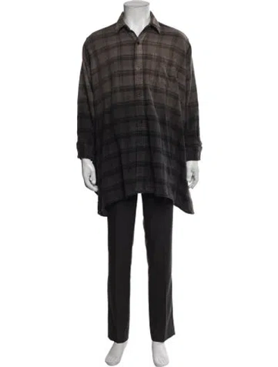 Pre-owned R13 Plaid Print Long Sleeve Shirt In Green
