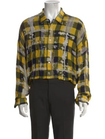 Pre-owned R13 Plaid Print Long Sleeve Shirt In Multicolor
