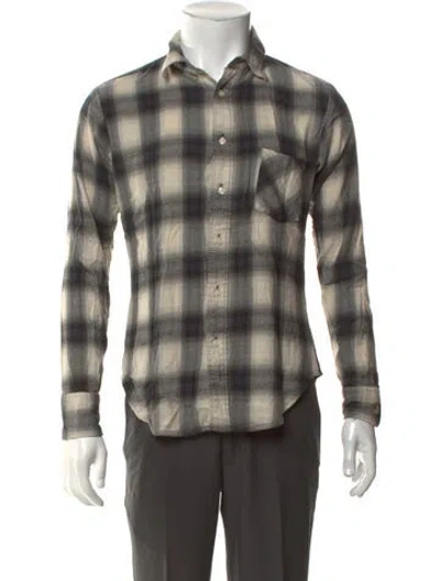 Pre-owned R13 Plaid Print Long Sleeve Shirt In Multicolor