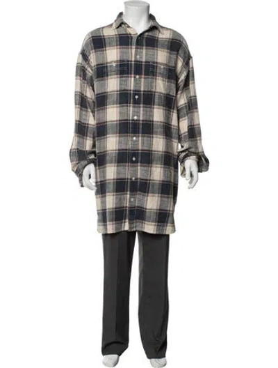 Pre-owned R13 Plaid Print Long Sleeve Shirt In Neutrals