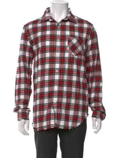 Pre-owned R13 Plaid Print Long Sleeve Shirt In Red