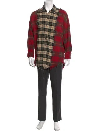 Pre-owned R13 Plaid Print Long Sleeve Shirt In Red