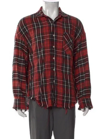Pre-owned R13 Plaid Print Long Sleeve Shirt In Red