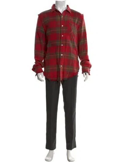 Pre-owned R13 Plaid Print Long Sleeve Shirt In Red