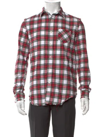 Pre-owned R13 Plaid Print Long Sleeve Shirt In Red