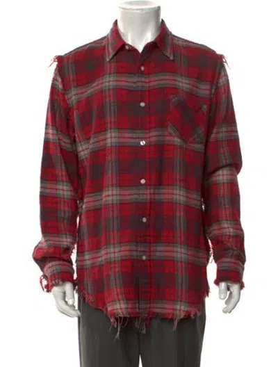 Pre-owned R13 Plaid Print Long Sleeve Shirt In Red