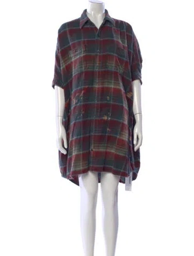 Pre-owned R13 Plaid Print Mini Dress In Multi