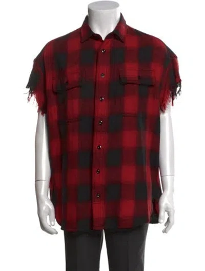 Pre-owned R13 Plaid Print Short Sleeve Shirt In Multi