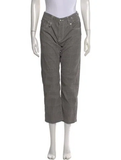 Pre-owned R13 Plaid Print Straight Leg Pants In Black