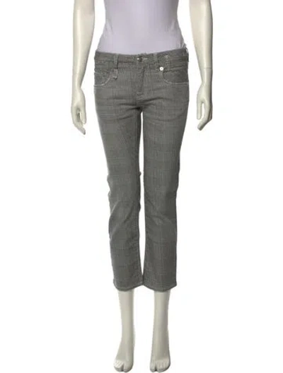 Pre-owned R13 Plaid Print Straight Leg Pants In Gray