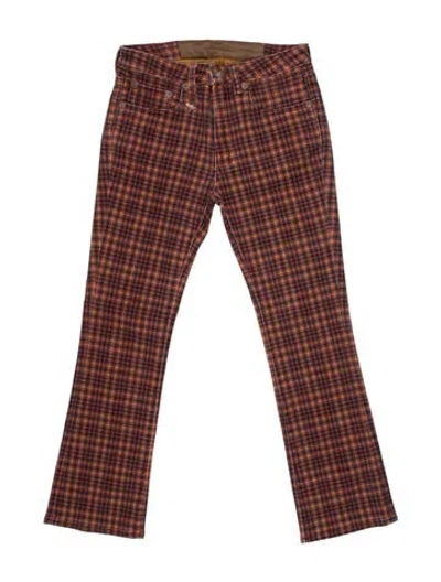 Pre-owned R13 Plaid Print Straight Leg Pants In Multi
