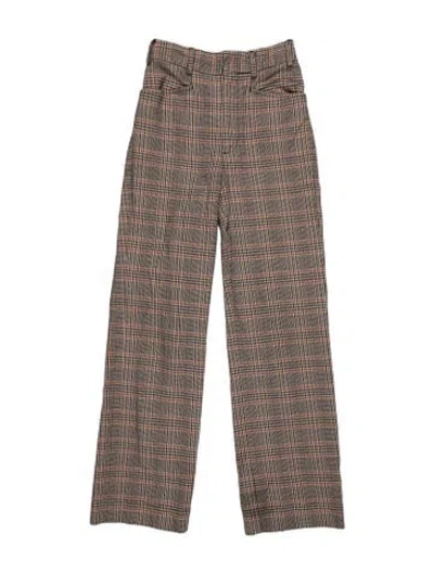 Pre-owned R13 Plaid Print Straight Leg Pants In Multicolor