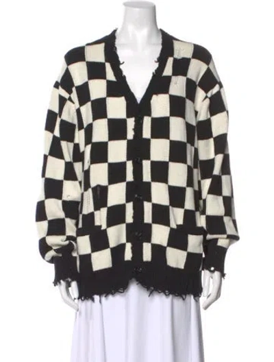 Pre-owned R13 Plaid Print V-neck Sweater In Multi