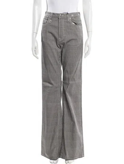 Pre-owned R13 Plaid Print Wide Leg Pants W/ Tags In Gray