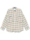 R13 Plaid Shirt In Neutrals