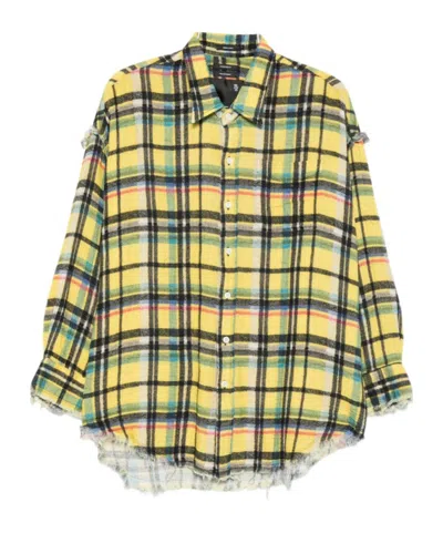 R13 Plaid Shirt In Yellow