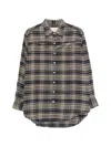 R13 Plaid-pattern Oversized Shirt In Black