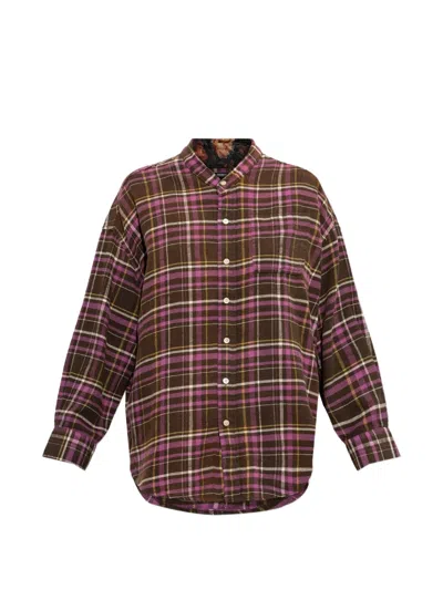 R13 Plaid-pattern Shirt In Pink