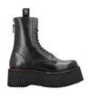 R13 Platform Ankle Boots In Black