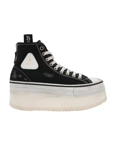 R13 Platform High-top Sneakers In Multi