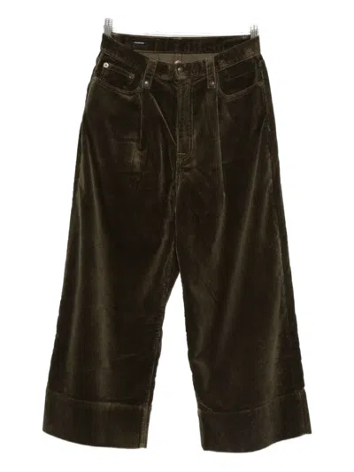 R13 Pleated Corduroy Denim In Green