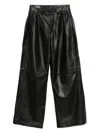 R13 Pleated Leather Trousers