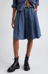 R13 R13 PLEATED LINEN CULOTTES