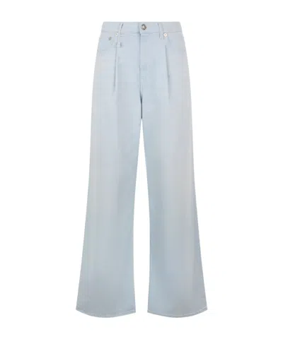 R13 Pleated-front Jeans In Blue