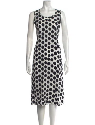 Pre-owned R13 Polka Dot Print Midi Length Dress In Black