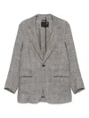 R13 Blazer Mit Prince-of-wales-karo In Black