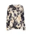 R13 Floral-print Distressed Sweatshirt In Multi