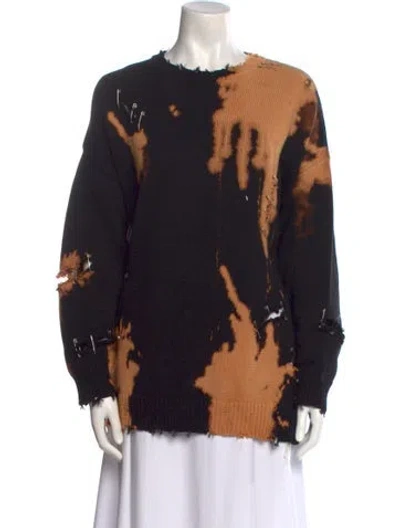 Pre-owned R13 Printed Crew Neck Sweater In Black