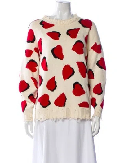 Pre-owned R13 Printed Crew Neck Sweater In Neutral