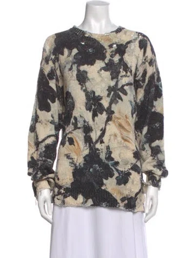 Pre-owned R13 Printed Crew Neck Sweater In Neutral