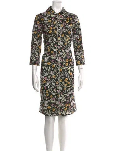 Pre-owned R13 Printed Knee-length Dress In Black