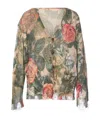 R13 Cardigan Mit Blumen-print In Multicolor