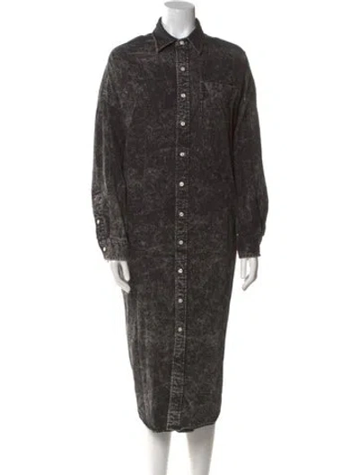 Pre-owned R13 Printed Midi Length Dress In Gray