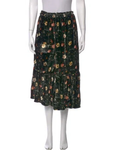 Pre-owned R13 Printed Midi Length Skirt In Multi